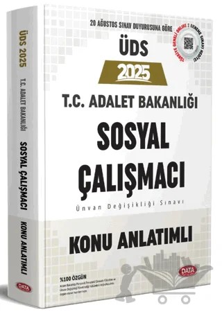 T.C. Adalet Bakanlığı ÜDS Sosyal Çalışmacı Konu Anlatımlı – Kolektif – Data Yayınları kitap kapağı