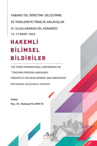 Yabancı Dil Öğretimi: Geliştirme ve Yenilemeye Yönelik Anlayışlar – Kolektif – Aktif Yayınevi kitap kapağı