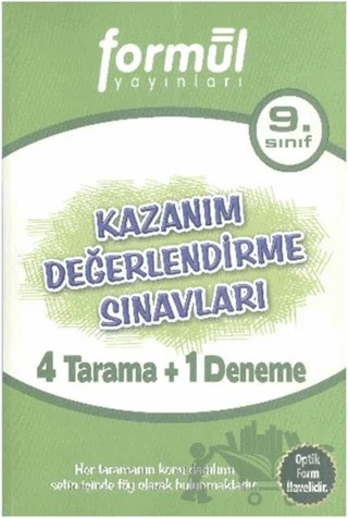 Formül 9. Sınıf Kazanım Değerlendirme Sınavları – Kolektif – Formül Yayınları kitap kapağı