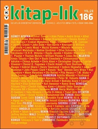 Kitap-lık Sayı: 186 İki Aylık Edebiyat Dergisi Temmuz - Ağustos 2016 – Yapı Kredi Yayınları kitap kapağı