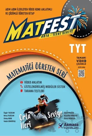 TYT Matfest Matematik Orta İleri Seviye – Özgür Tazecan, Barış Tazecan, Oktay Dede, Vedat Demirtaş, Ziya Mingsar, Muzaffer Mingsar, Davut Mingsar – Armada Yayınları kitap kapağı