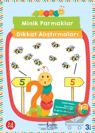 Minik Parmaklar Dikkat Alıştırmaları – Angela Wiesner – İş Bankası Kültür Yayınları kitap kapağı