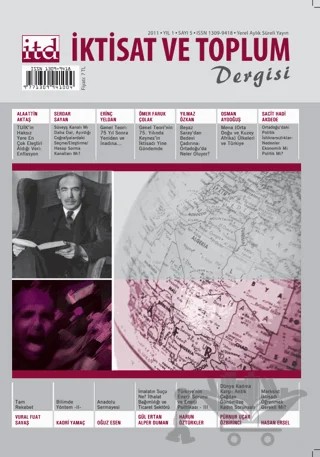 İktisat ve Toplum Dergisi Sayı: 5 – İktisat ve Toplum Dergisi kitap kapağı