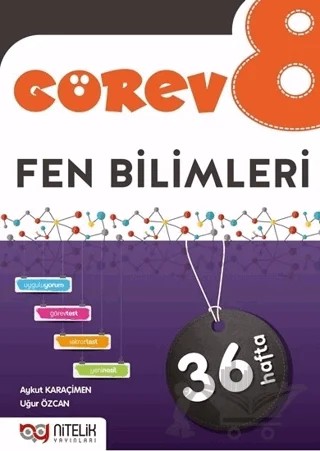 8. Sınıf Fen Bilimleri Görev Çalışma Föyleri – Aykut Karaçimen, Uğur Özcan – Nitelik Yayınları - Bayilik kitap kapağı