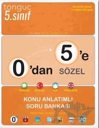0'dan 5'e Sözel Konu Anlatımlı Soru Bankası – Kolektif – Tonguç Akademi kitap kapağı