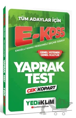 2024 Tüm Adaylar İçin E-KPSS Çek Kopart Yaprak Test – Kolektif – Yediiklim Yayınları kitap kapağı