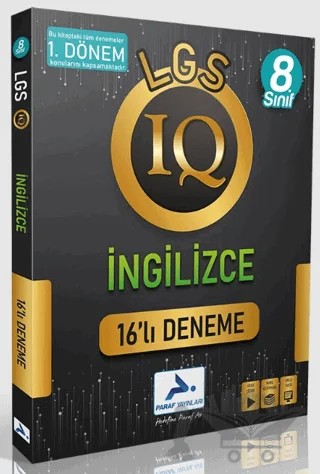 Paraf 8. Sınıfı LGS IQ 1. Dönem İngilizce 16'lı Deneme – Kolektif – Paraf Yayınları kitap kapağı