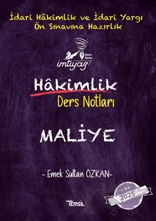 İmtiyaz Maliye Hakimlik Ders Notları – Emek Sultan Özkan – Temsil Kitap kitap kapağı