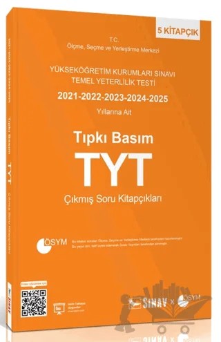 TYT Tıpkı Basım Son 5 Yıl Çıkmış Soru Kitapçıkları – Kolektif – Sınav Yayınları kitap kapağı