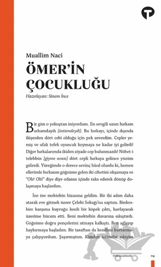 Ömer'in Çocukluğu – Muallim Naci – Turkuvaz Kitap kitap kapağı
