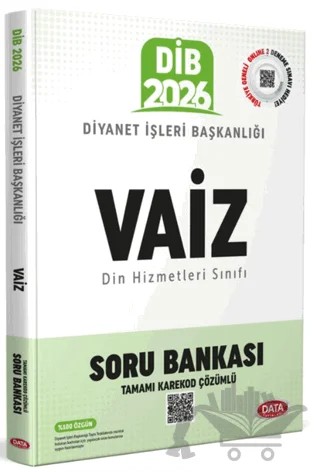 Diyanet İşleri Başkanlığı Vaiz Soru Bankası - Karekod Çözümlü – Kolektif – Data Yayınları kitap kapağı