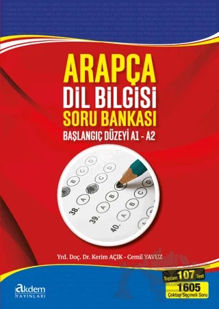 Arapça Dil Bilgisi Soru Bankası – Cemil Yavuz, Kerim Açık – Akdem Yayınları kitap kapağı