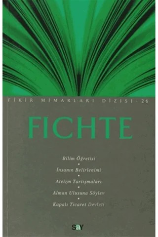 Fichte – Arslan Topakkaya – Say Yayınları kitap kapağı