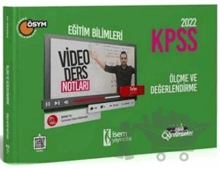 2022 KPSS Eğitim Bilimleri Video Ölçme ve Değerlendirme Video Ders Notu – Tufan Genç – İSEM Yayıncılık kitap kapağı