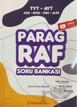 TYT-AYT-DGS-ALES-KPSS Paragraf Soru Bankası – Umut Cihan Arslan – Uzman Kariyer Yayınları kitap kapağı