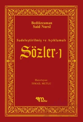 Sözler 1 – Bediüzzaman Said Nursi – Mutlu Yayınevi kitap kapağı