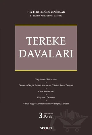 Tereke Davaları – Filiz Berberoğlu Yenipınar – Seçkin Yayıncılık kitap kapağı
