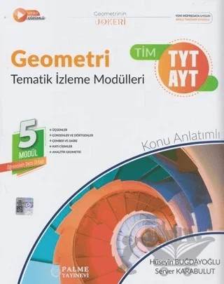 TYT AYT Geometri TİM Tematik İzleme Modülleri Konu Anlatımlı – Hüseyin Buğdayoğlu, Server Karabulut – Palme Yayınları kitap kapağı