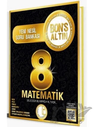 Levent İçöz 8. Sınıf Matematik Bons Altın Soru Bankası – Kolektif – Bons Yayınları kitap kapağı