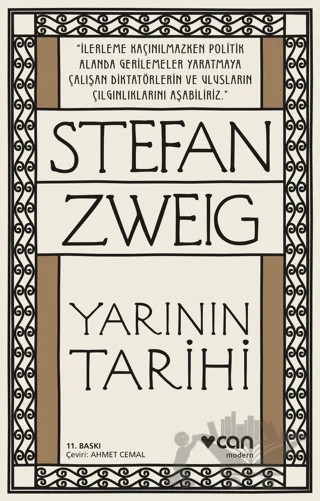 Yarının Tarihi – Stefan Zweıg – Can Yayınları kitap kapağı