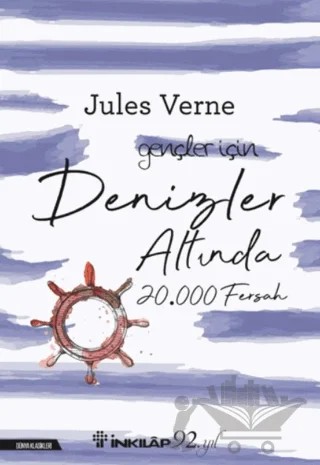 Denizler Altında 20.000 Fersah – Jules Verne – İnkılap Kitabevi kitap kapağı
