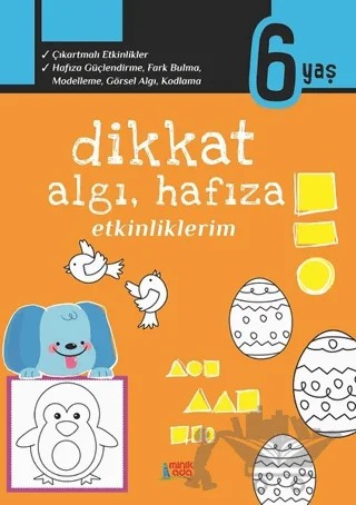 Dikkat Algı Hafıza Etkinliklerim – Kolektif – Minik Ada kitap kapağı