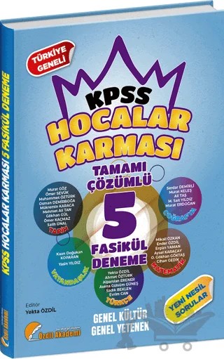KPSS Genel Yetenek Genel Kültür Hocalar Karması 5 Deneme Çözümlü – Kolektif – Özdil Akademi Yayınları kitap kapağı
