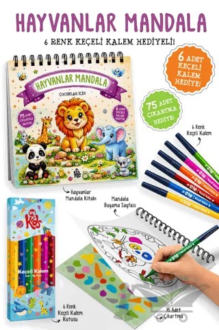 Hayvanlar Mandala – Sibel Erdal – Bigkids Yayınları kitap kapağı
