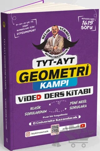 TYT AYT Geometri Video Ders Kitabı – Selim Yüksel – Bıyıklı Matematik kitap kapağı