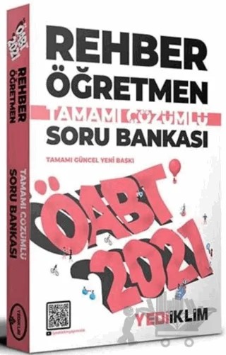 2021 ÖABT Rehber Öğretmen Tamamı Çözümlü Soru Bankası – Kolektif – Yediiklim Yayınları kitap kapağı