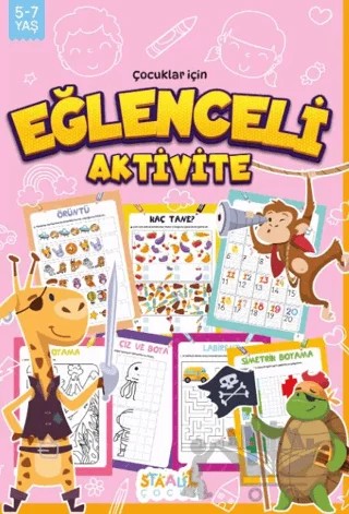 Eğlenceli Aktivite Kitabım - Çocuklar için Eğitici ve Etkinlikli Aktivite – Kolektif – Staau Çocuk kitap kapağı