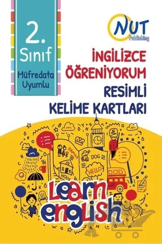 2. Sınıf İngilizce Öğreniyorum Resimli Kelime Kartları – Kolektif – Nut Publishing kitap kapağı