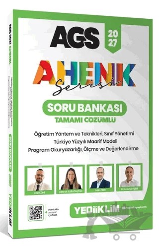 2027 AGS Ahenk Serisi ÖYT , Sınıf Yönetimi , TYMM, Program Okuryazarlığı, Ölçme ve Değerlendirme Tamamı Çözümlü Soru Bankası – Can Köni, Cennet Karataştan, Fatih Perk, Hüseyin İşeri – Yediiklim Yayınları kitap kapağı