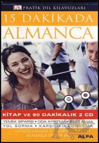 15 Dakikada Almanca – Kolektif – Alfa Yayınları kitap kapağı