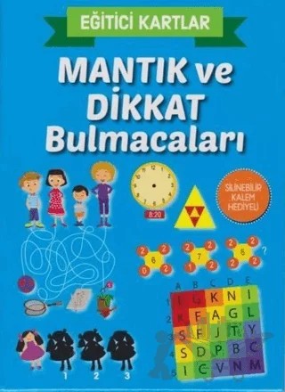 Mantık ve Dikkat Bulmacaları - Eğitici Kartlar – Kolektif – Teleskop Popüler Bilim kitap kapağı
