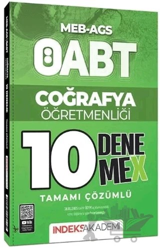 ÖABT MEB-AGS Coğrafya Öğretmenliği 10 DenemeX Çözümlü – Kollektif – İndeks Akademi Yayıncılık kitap kapağı