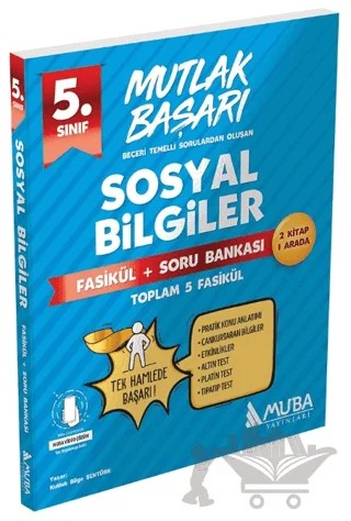 5. Sınıf Sosyal Bilgiler Fasikül + Soru Bankası – Kutluk Bilge Şentürk – Muba Yayınları kitap kapağı