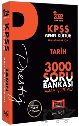 2022 KPSS Genel Kültür Tarih Prestij Seri Tamamı Çözümlü 3000 Soru Bankası – Kolektif – Yargı Yayınevi kitap kapağı