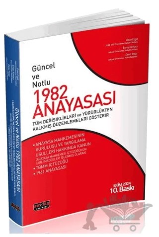 Güncel ve Notlu 1982 Anayasası – Kolektif – Savaş Yayınevi kitap kapağı