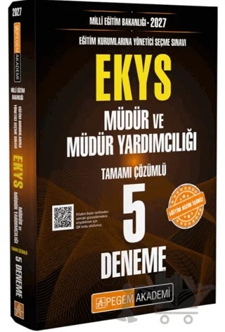 2027 EKYS MEB Müdür ve Müdür Yardımcılığı 5 Deneme – Kolektif – Pegem Akademi Yayıncılık kitap kapağı