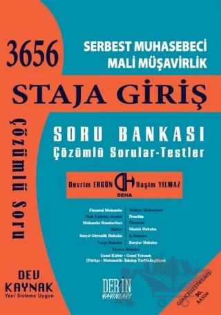 SMMM Staja Giriş Soru Bankası – Devrim Ergün, Haşim Yılmaz – Derin Yayınları kitap kapağı