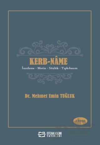 Kerb-name – Mehmet Emin Tuğluk – Efe Akademi Yayınları kitap kapağı
