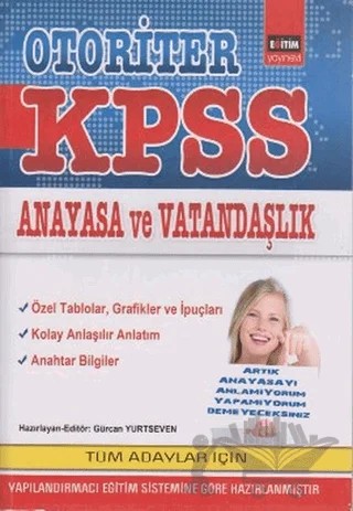 Otoriter KPSS Anayasa ve Vatandaşlık – Gürcan Yurtseven – Eğitim Yayınevi kitap kapağı