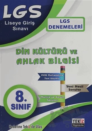 LGS Din Kültürü ve Ahlak Bilgisi Denemesi 8. Sınıf – Kolektif – Tekiz Yayıncılık kitap kapağı