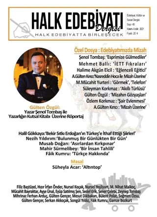 Halk Edebiyatı Dergisi Sayı: 45 Kasım - Aralık 2021 – Halk Edebiyatı Dergisi Yayınları kitap kapağı