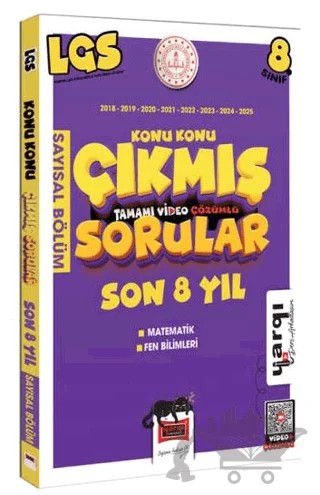 8. Sınıf LGS 2018-2025 Konu Konu Son 8 Yıl Çıkmış Sorular Sayısal Bölüm – Kolektif – Yargı Yayınevi kitap kapağı