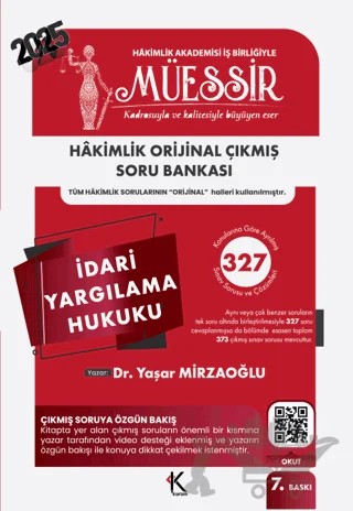Müessir İdari Yargılama Hukuku Soru Bankası – Yaşar Mirzaoğlu – Kuram Kitap kitap kapağı