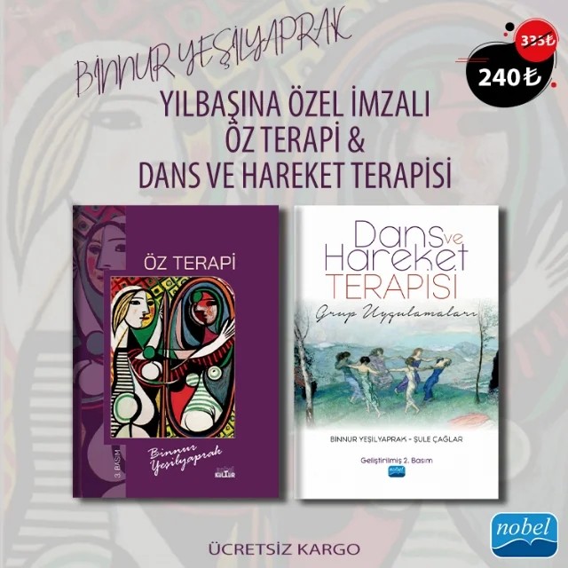 ÖZ TERAPİ & DANS VE HAREKET TERAPİSİ – Binnur Yeşilyaprak – Nobel Akademik Yayıncılık kitap kapağı