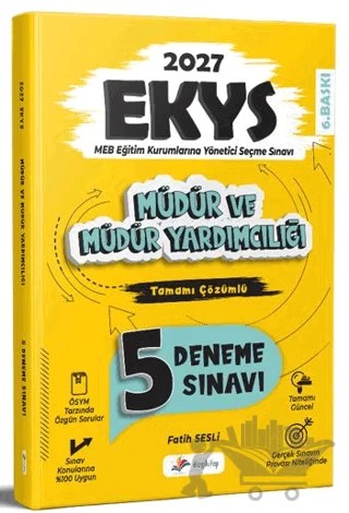 2027 MEB EKYS Müdür ve Müdür Yardımcılığı Tamamı Çözümlü 5'li Deneme – Fatih Sesli – Dizgi Kitap kitap kapağı