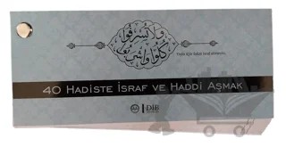 40 Hadiste İsraf ve Haddi Aşmak Kartelası – Huriye Martı – Diyanet İşleri Başkanlığı kitap kapağı